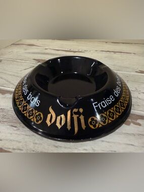 Dolfi Fraise des bois Black & Gold Retro Ashtray
